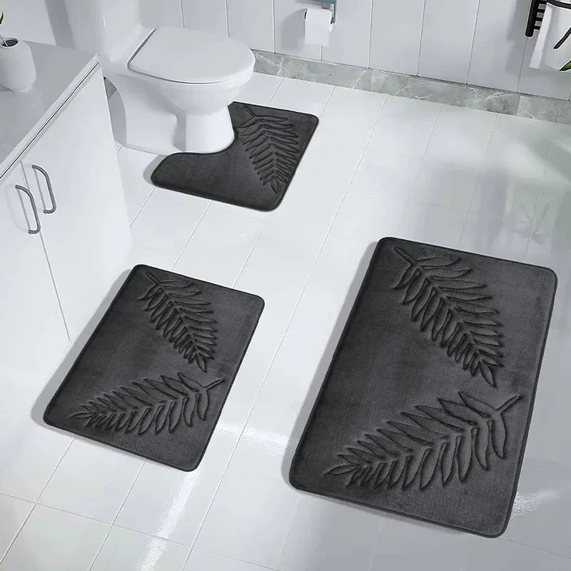 GoDesign 3 SET LEAF DECOR BATH MATS