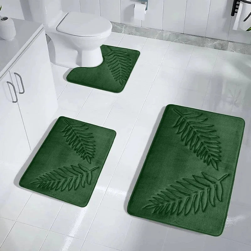 GoDesign 3 SET LEAF DECOR BATH MATS