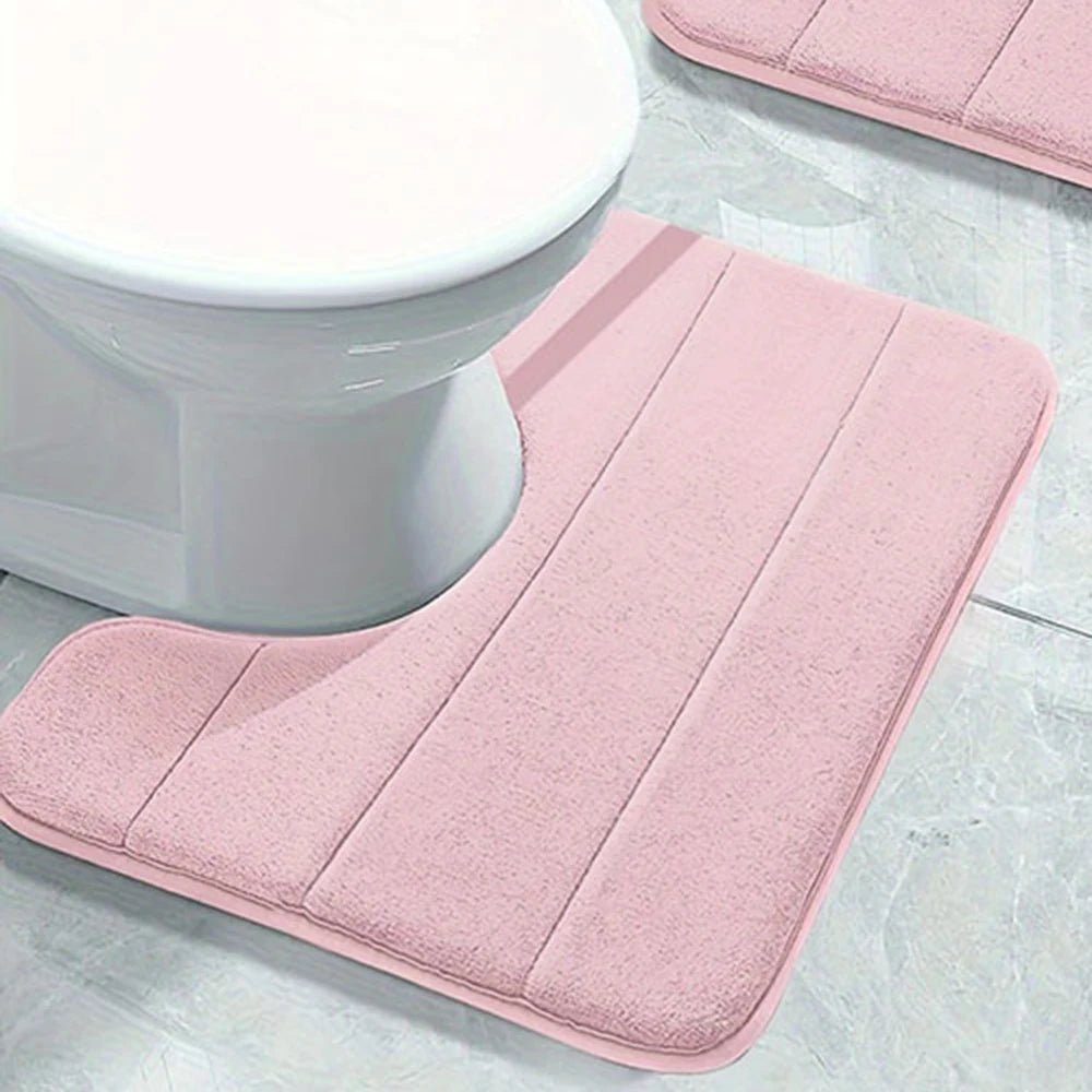 GoDesign 1 SET SOLID STRIPED BATH MATS