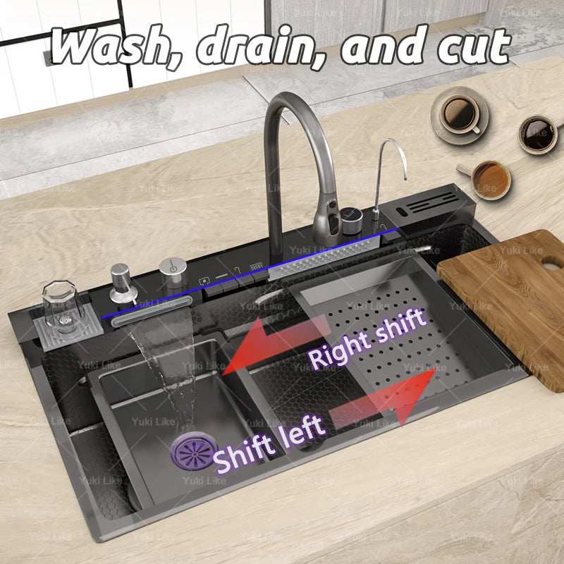GoDesign BLACK WASHBASIN KITCHEN SINK