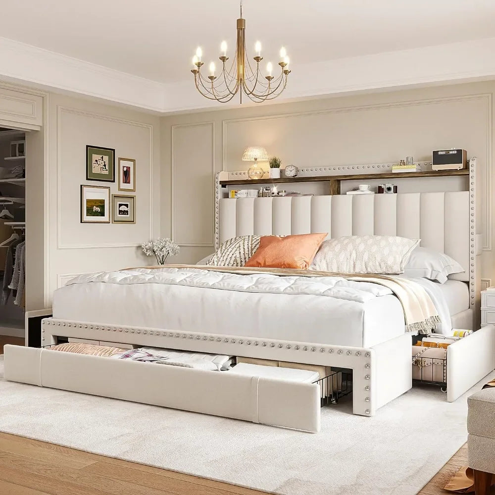 GoDesign HYANNA PANEL BED WITH STORAGE