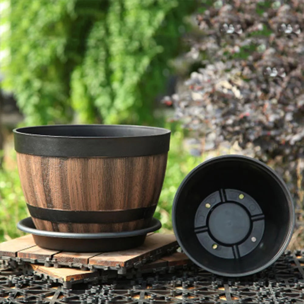 GoDesign ROUND RETRO PLANTER POT