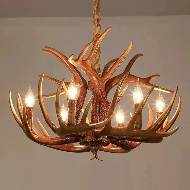 GoDesign DEER ANTLER LIVING ROOM CHANDELIER