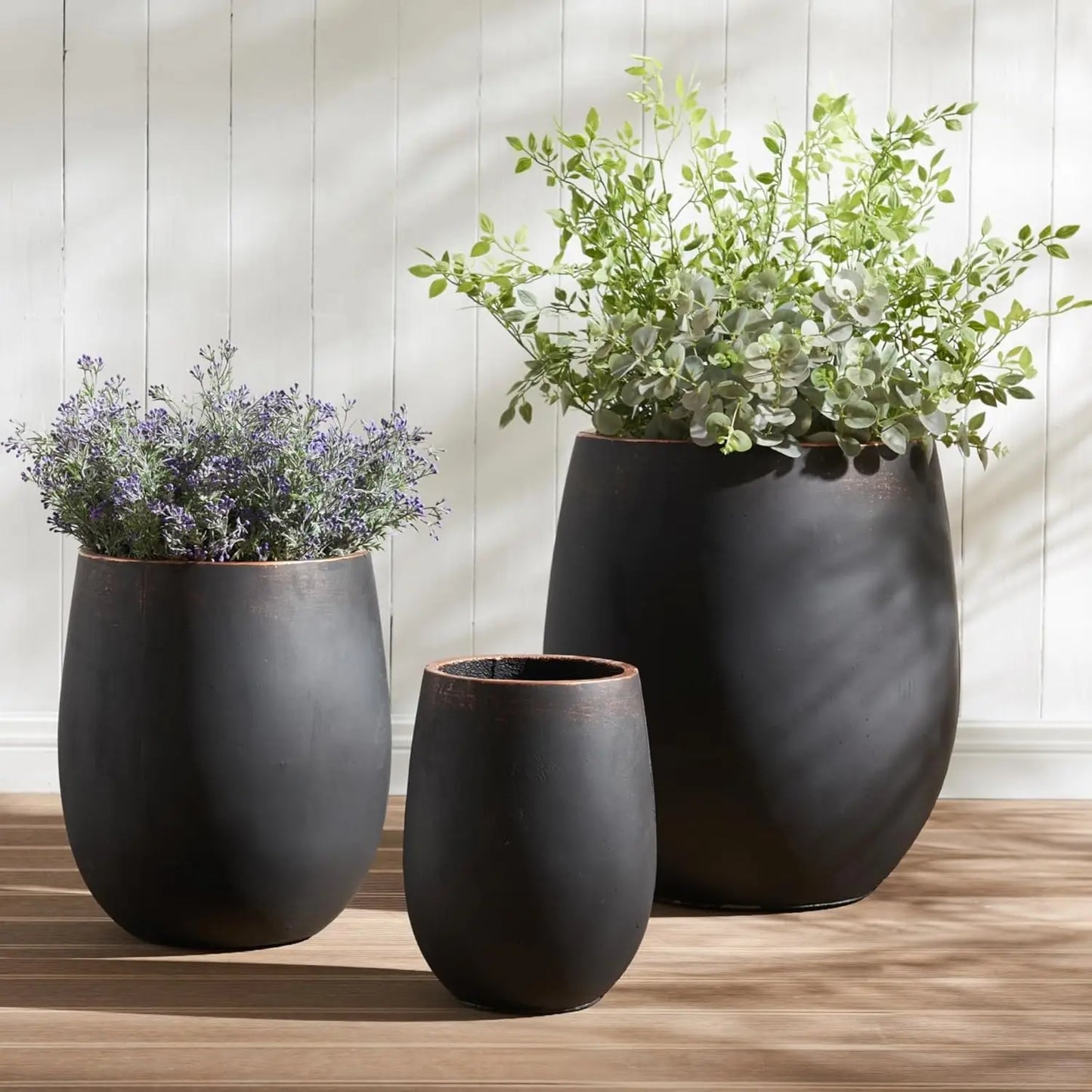 GoDesign 3-SET ROUND PLANTER POT