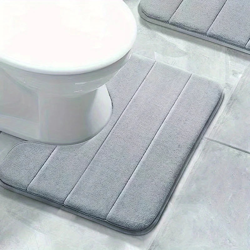 GoDesign 1 SET SOLID STRIPED BATH MATS