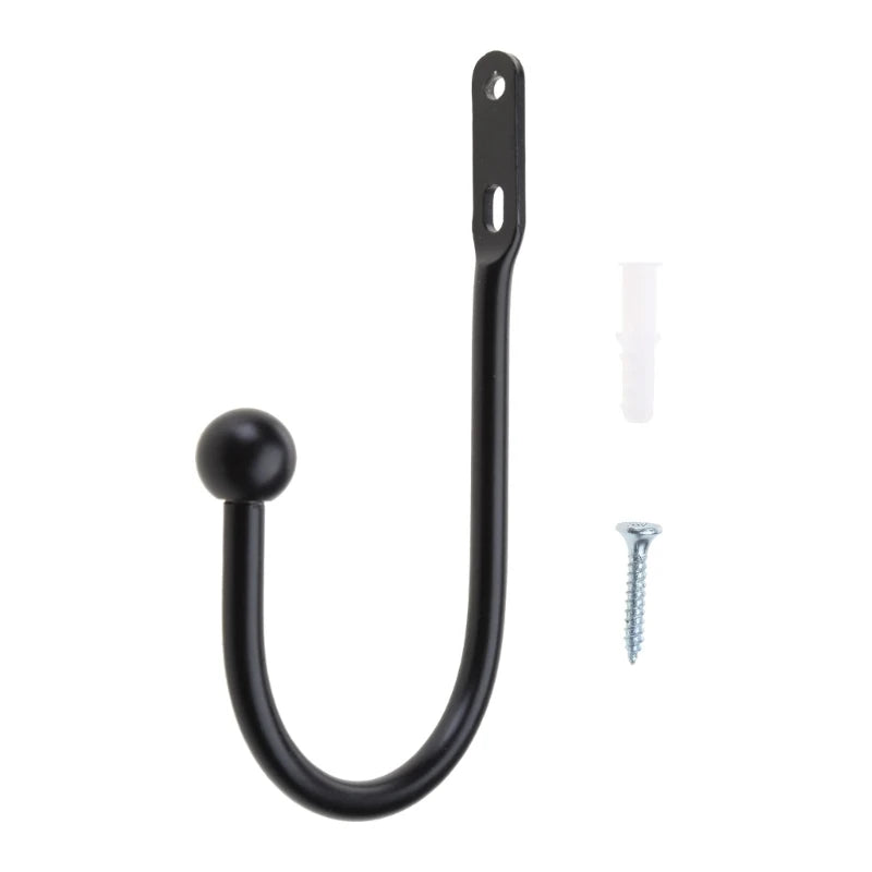 GoDesign SINGLE SET BLACK TIEBACK CURTAIN HOLDER