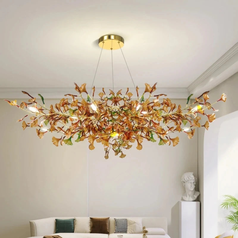 GoDesign AUTUMN GLASS LIVING ROOM CHANDELIER