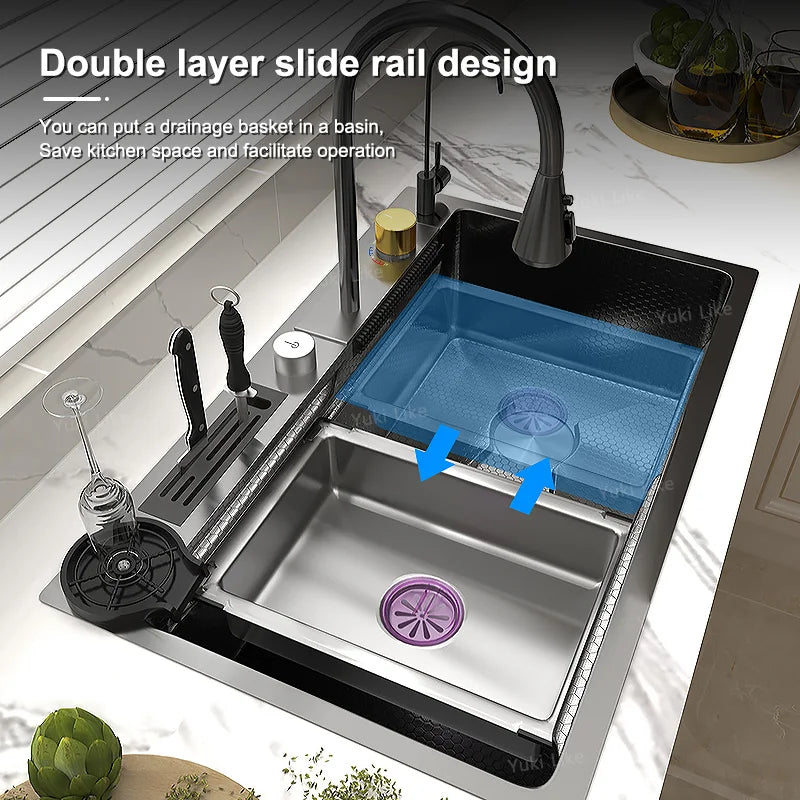 GoDesign BLACK BAR WASHBASIN KITCHEN SINK