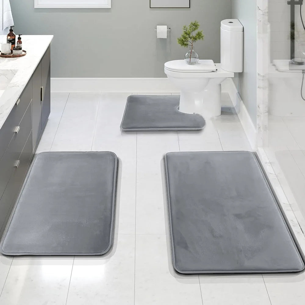 GoDesign 3 SET SOLID BATH MATS