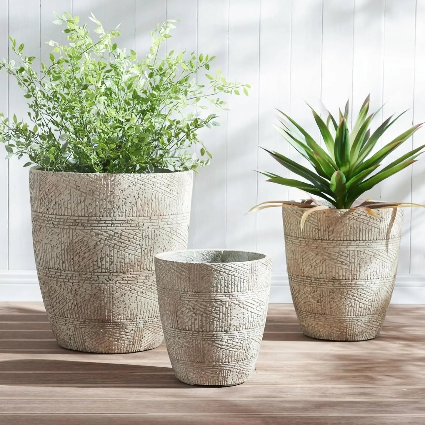 GoDesign 3-SET ROUND PLANTER POT