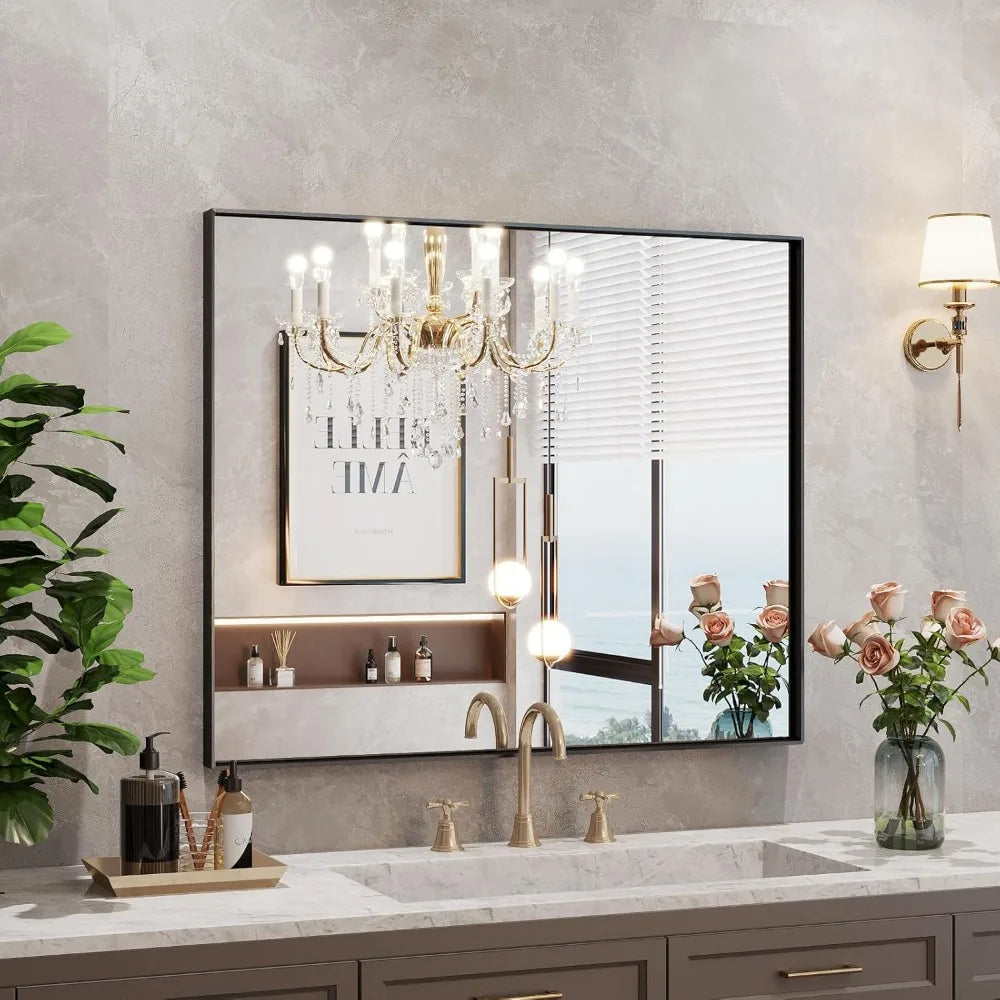 GoDesign VANITY BLACK FRAME MIRROR