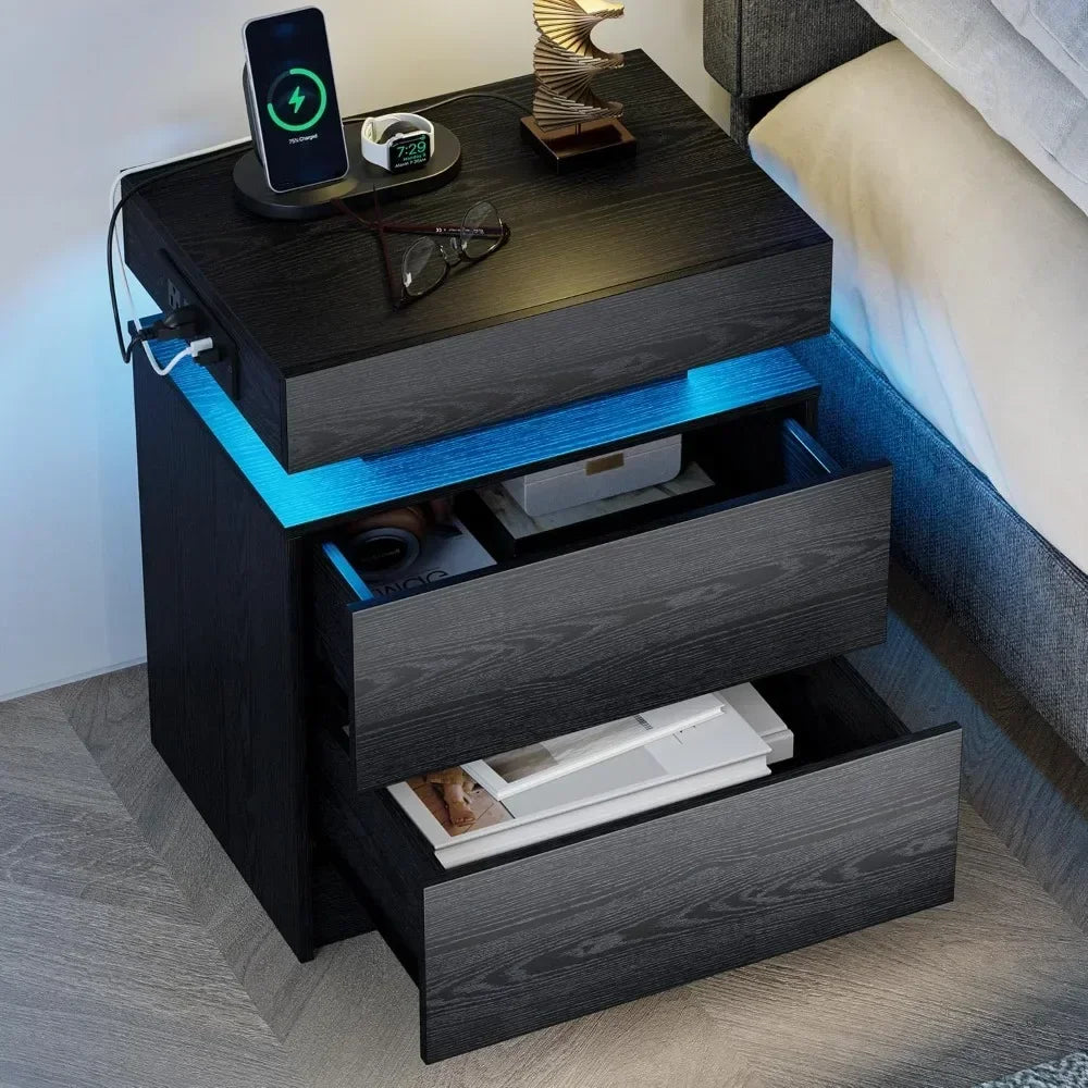 GoDesign SMART LED DRAWER BEDSIDE TABLE