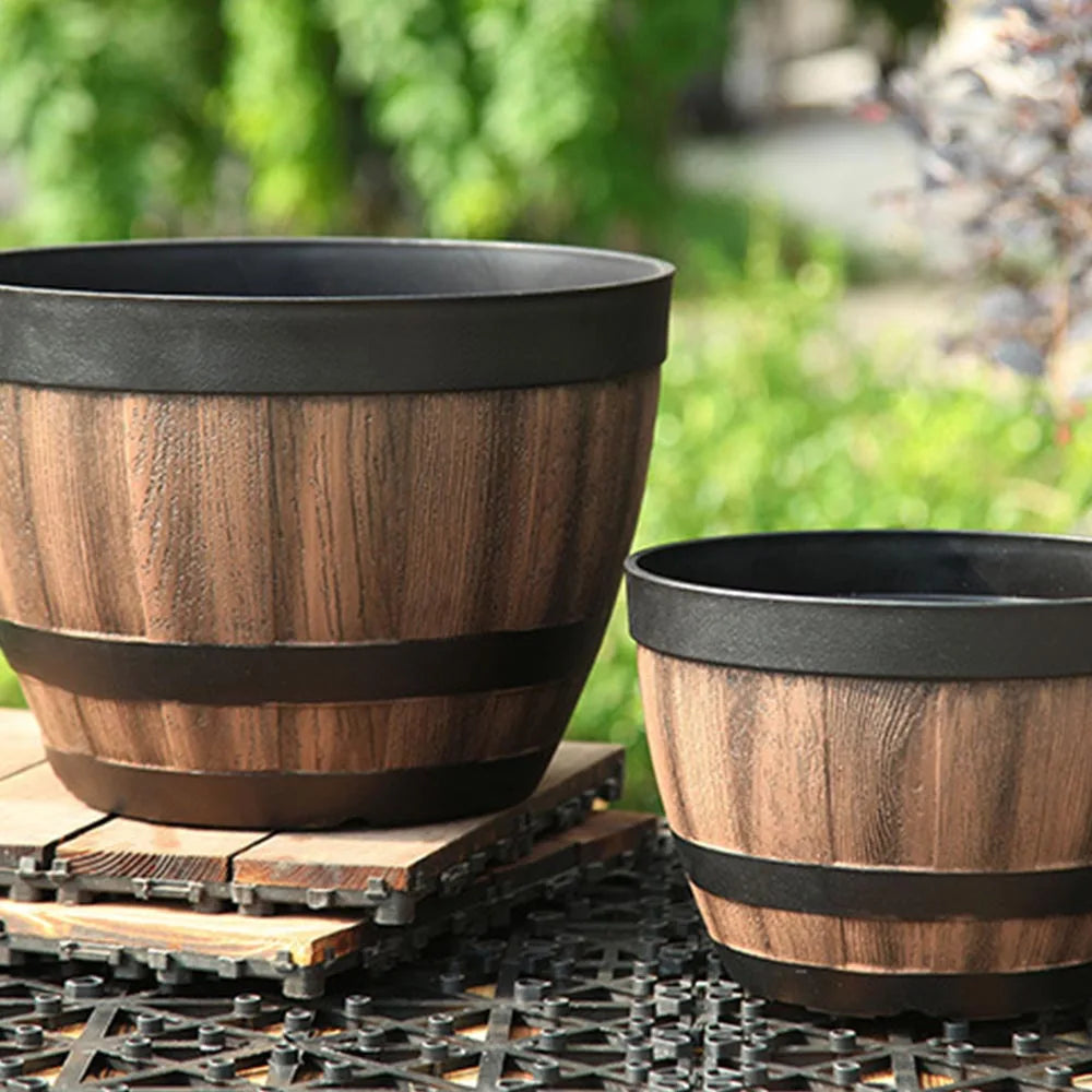 GoDesign ROUND RETRO PLANTER POT