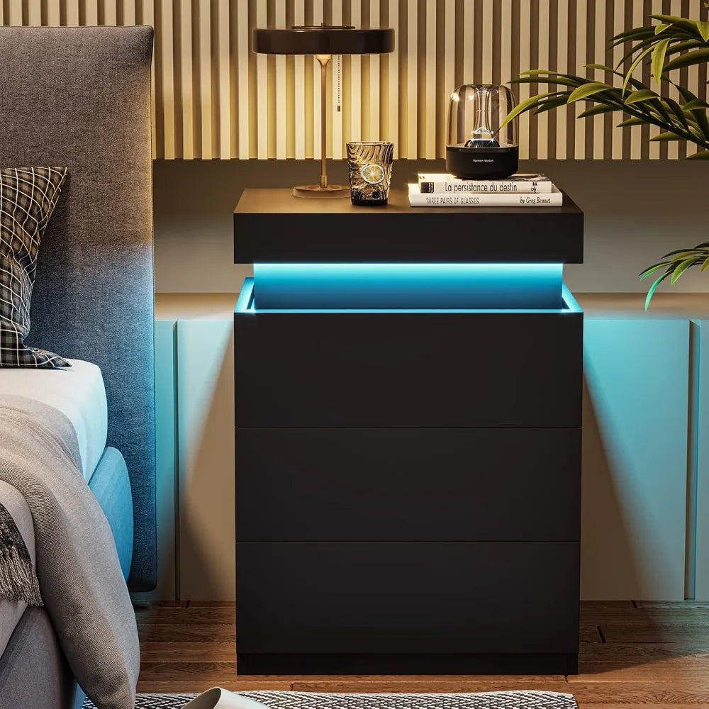 GoDesign TOP LED DRAWER BEDSIDE TABLE