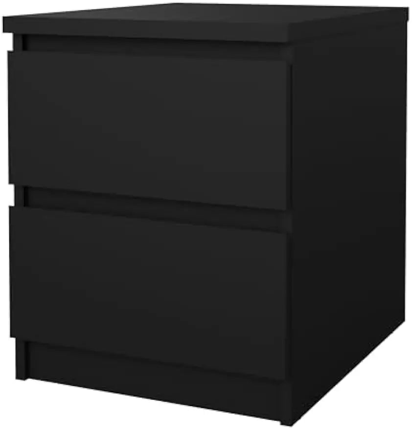 GoDesign BLACK DRAWER BEDSIDE TABLE