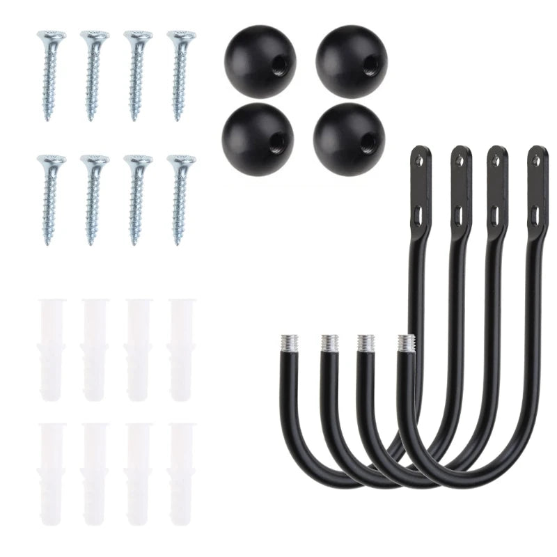 GoDesign SINGLE SET BLACK TIEBACK CURTAIN HOLDER