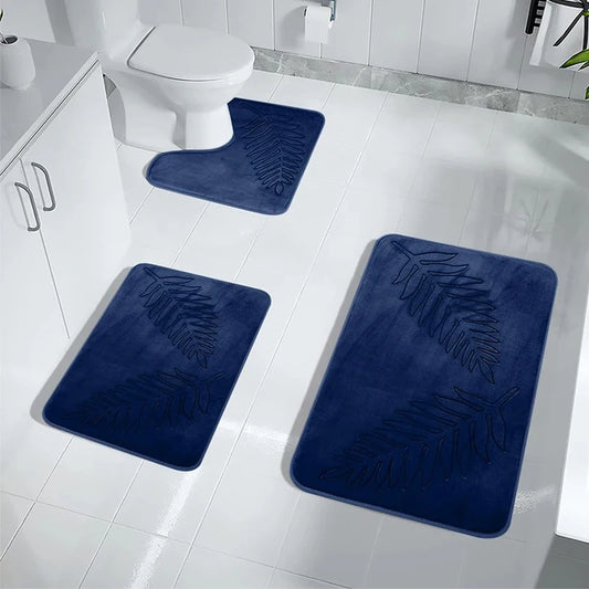 GoDesign 3 SET LEAF DECOR BATH MATS