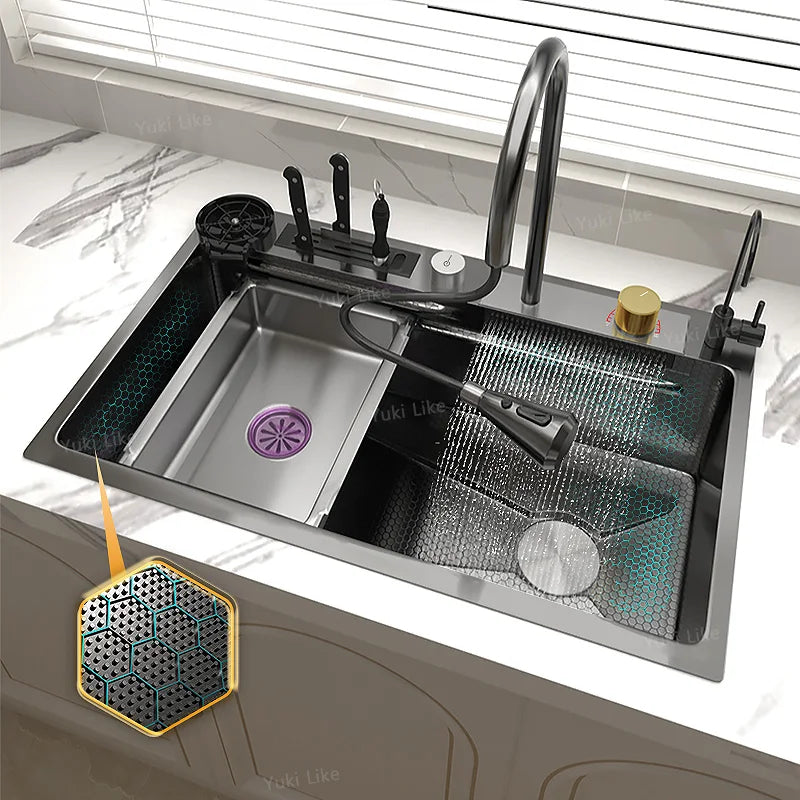 GoDesign BLACK BAR WASHBASIN KITCHEN SINK