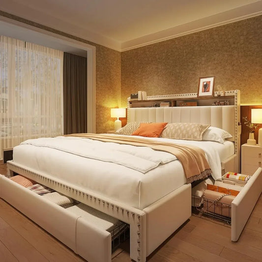 GoDesign HYANNA PANEL BED WITH STORAGE
