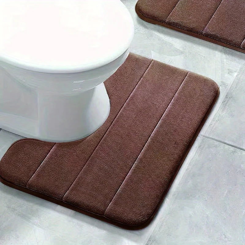 GoDesign 1 SET SOLID STRIPED BATH MATS