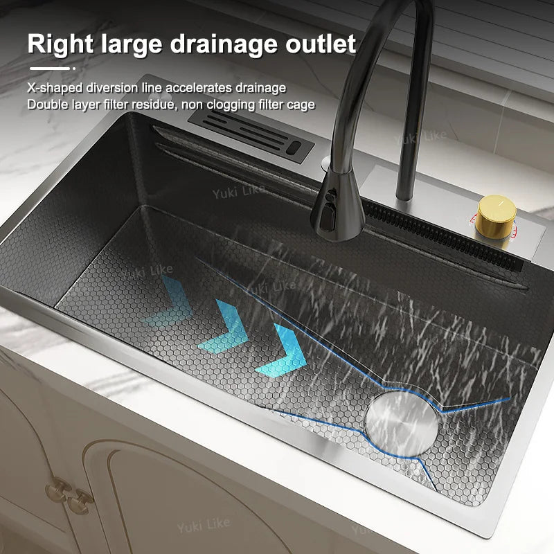 GoDesign BLACK BAR WASHBASIN KITCHEN SINK