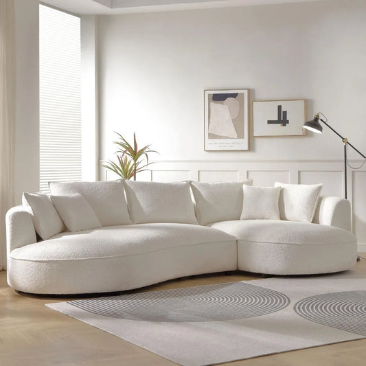 GoDESIGN UPHOLSTERY BOUCLE 2-PIECE SECTIONAL